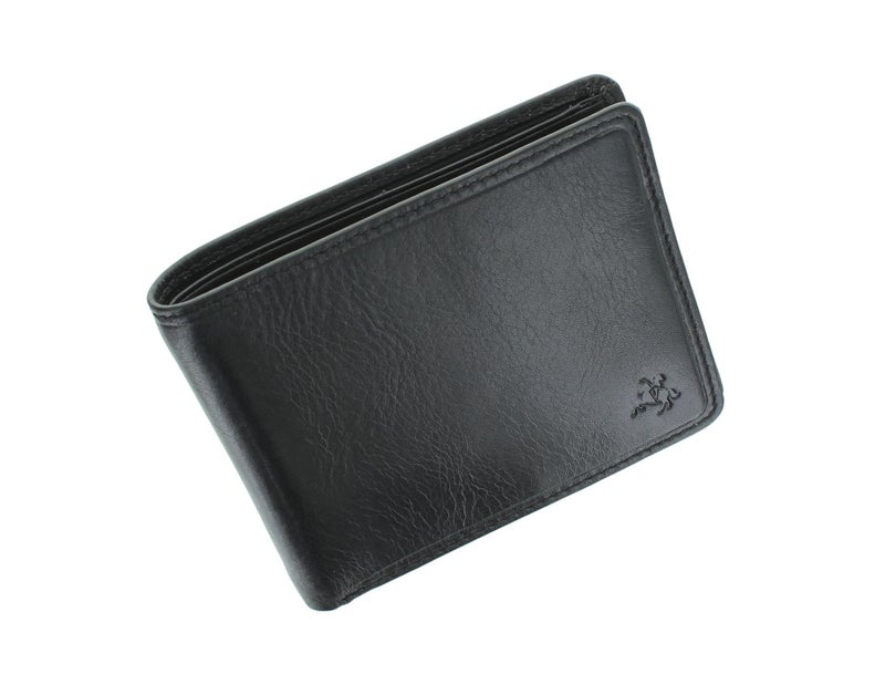 Visconti Tuscany Collection FRANCESCA Leather Wallet With RFID Protection TSC46 Black (Tan) - Image 1